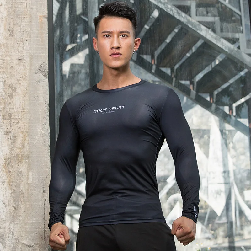 ZRCE модные футболки с 3D принтом для бега велоспорта мужские спортивные длинным