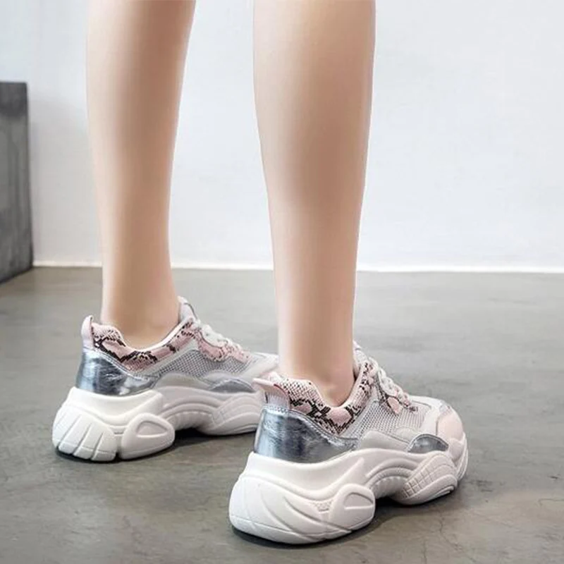 Прямая поставка женская повседневная обувь удобные дышащие женские кроссовки из сетчатого материала на