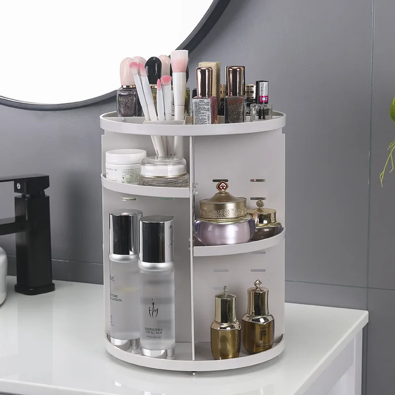 360 градусов вращающийся органайзер для косметики модные кисть ухода за кожей