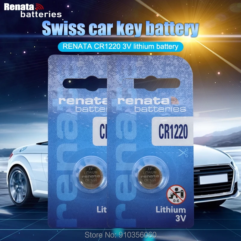 50pcs/lot renata CR1220 BR1220 ECR1220 LM1220 3V 210mAh Lithium Button Coin battery in retailing package for watch toy | Электроника