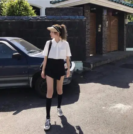 Летние черные мини-юбки для женщин асимметричная юбка с высокой талией модная