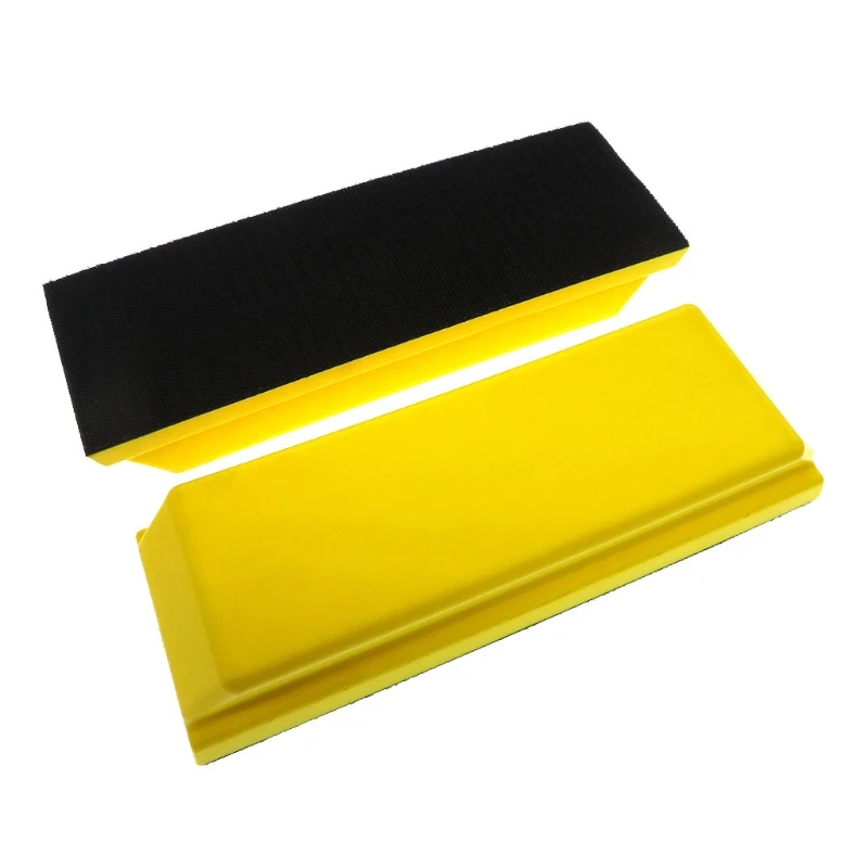 

Practical 2 Pcs Rectangle Hand Sanding Blocks Hook & Loop Discs for Wood Furniture Restoration Home Art Craft Automotive