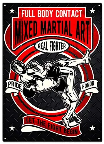 

Mixed Martial Art Metal Tin Signs,Martial Arts Colorfast Posters, Decorative Signs, Wall Art, Home Decor - 8X12 Inch (20X30 cm)