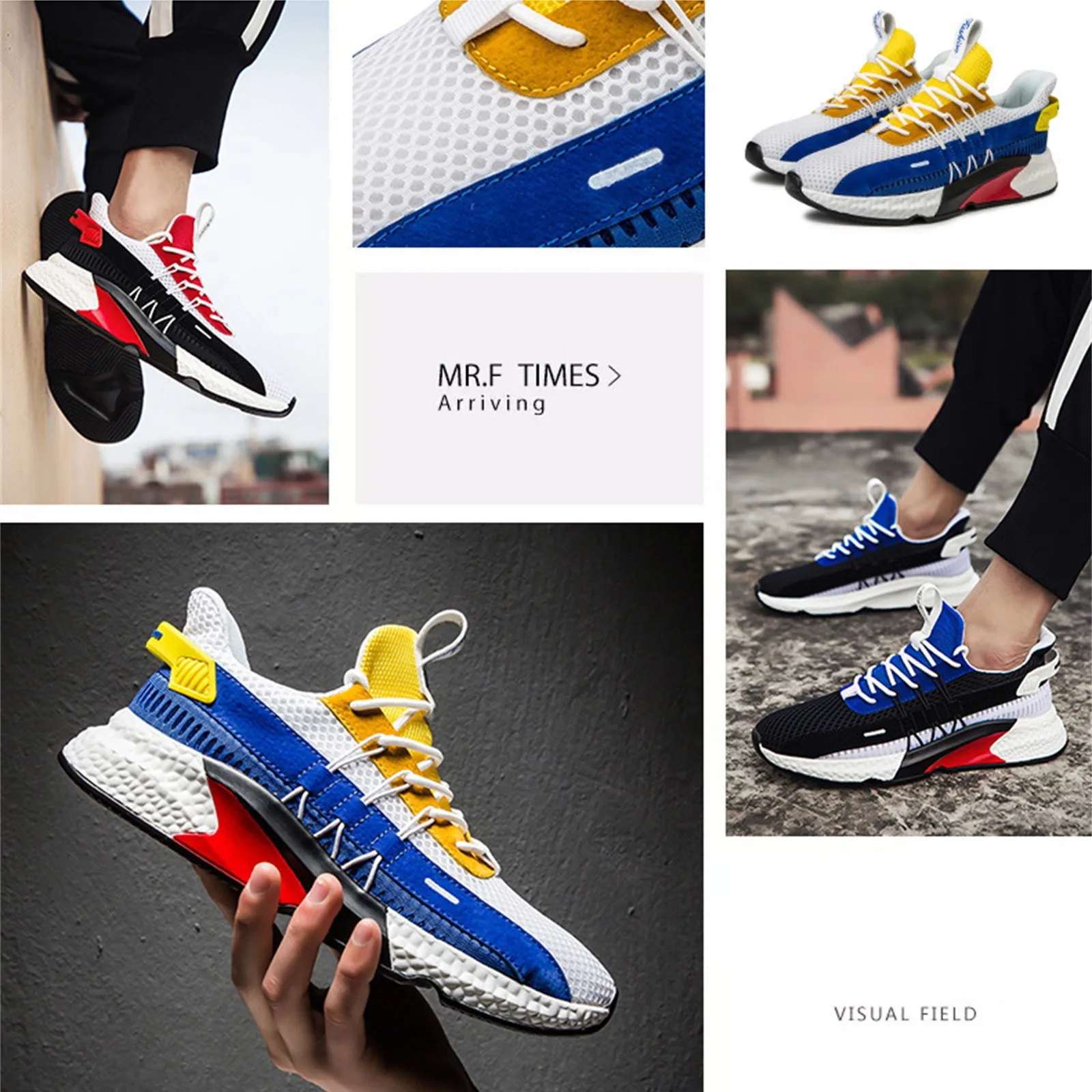 

Fashionable Men's Sports Shoes Mesh Breathable Running Shoes Air Cushion Increased Sports Shoes Outdoor Zapatillas Hombre