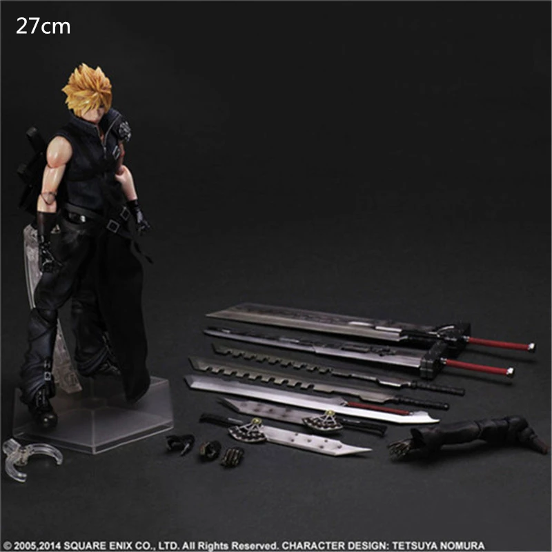 Final Game Fantasy Play Arts KAI, экшн-фигурка Sephiroth Cloud Strife Noctis Lucis Cindy Aurum Squall Leonhart Фигурки Игрушка Кукла - Цвет: 5-without box