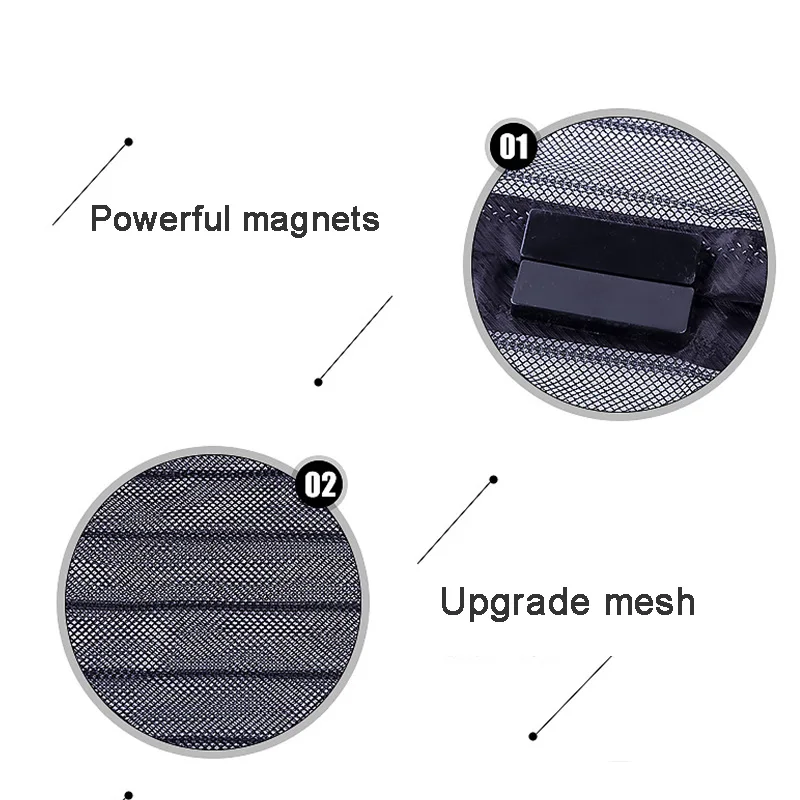 Шторы с сеткой от комаров и насекомых сетчатые занавески магнитной застежкой