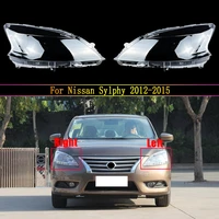 car front headlight cover for nissan sylphy 2012 2013 2014 2015 hadlamps transparent lampshades lamp light lens glass shell