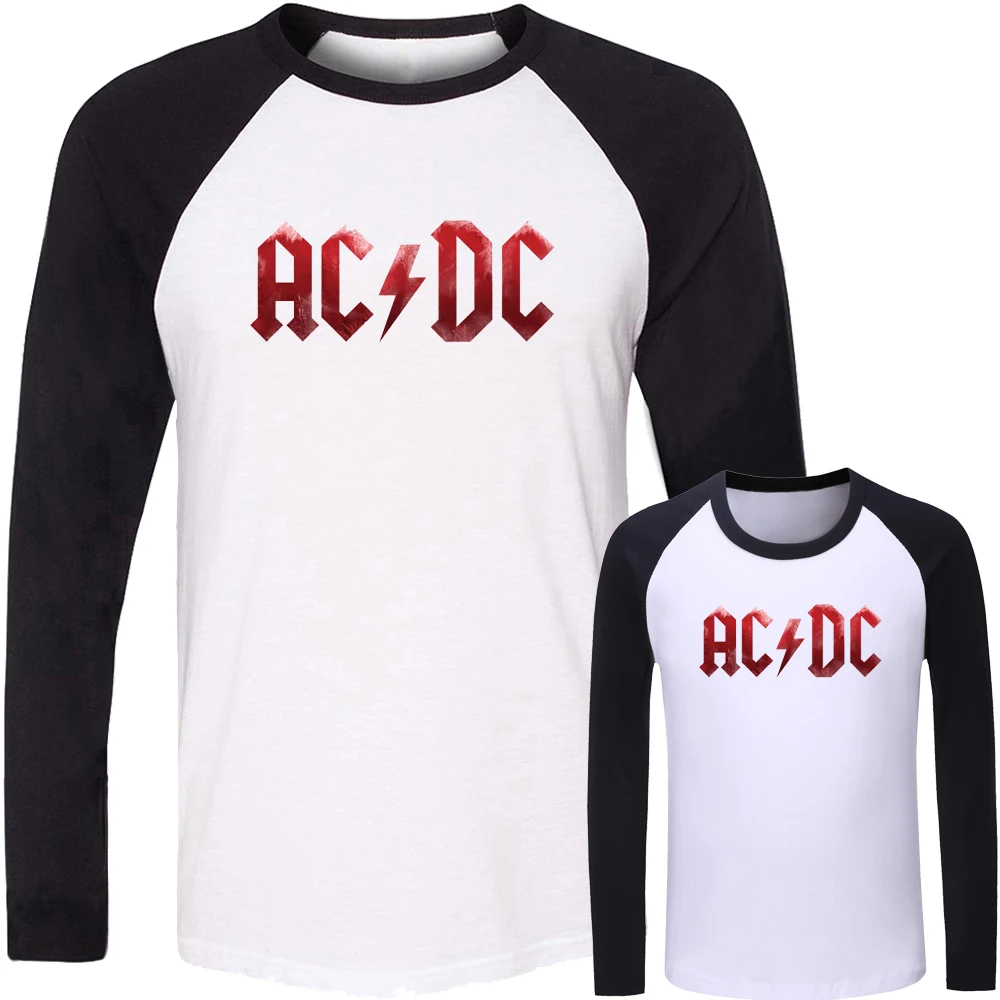 ACDC Rock Funny Foo Fighters Band Design Matching Family Outfits T-shirt Dad Mom Daughter Son Long Sleeve Tee Printed Tops Gift | Мать и