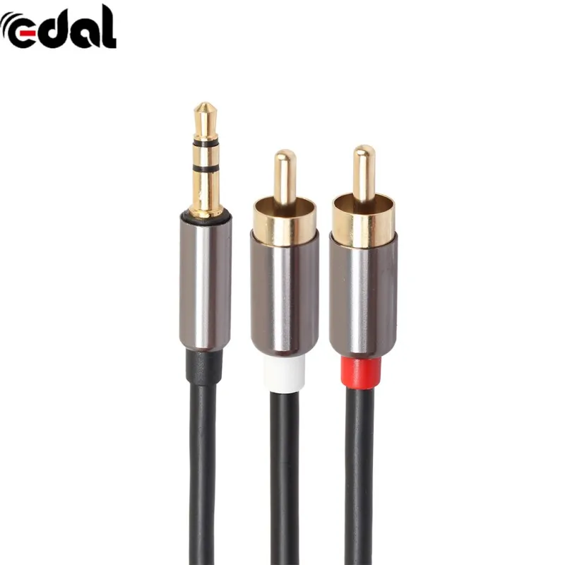 EDAL 3.5mm Jack to 2 RCA Audio Cable AUX Splitter Stereo Male Adapter Speaker Cables |