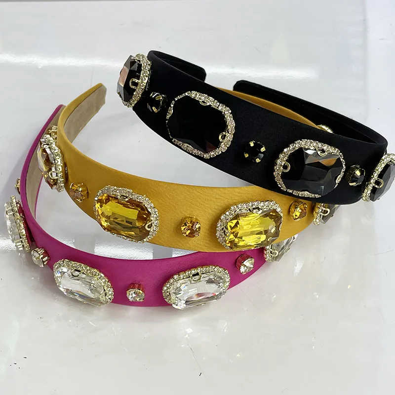 

Baroque Rhinestone Big Stone Hairband Headband Adult Hair Accessories