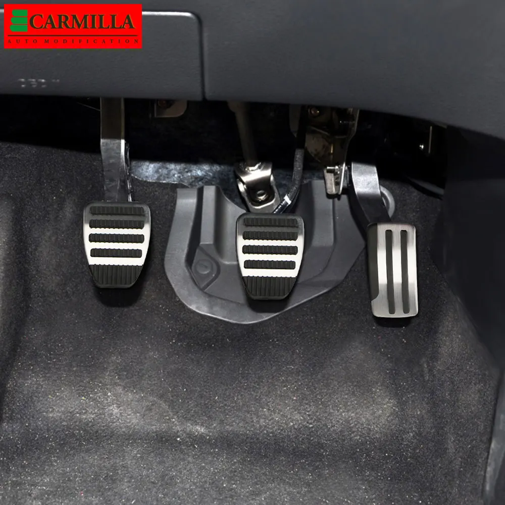 Carmilla for Nissan X-trail T31 Xtrail Rogue Qashqai J10 Teana Altima Pathfinder Pedal Cover AT MT Car Pedals Protector Pad Mats