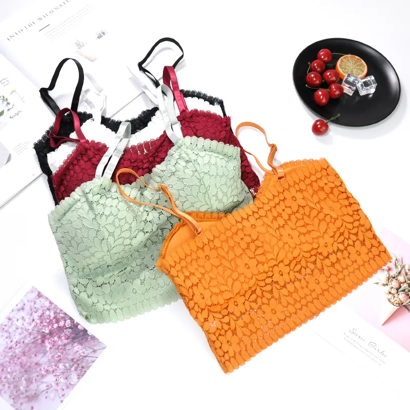 Женский кружевной бюстгальтер с глубоким v образным вырезом беспроводной 5