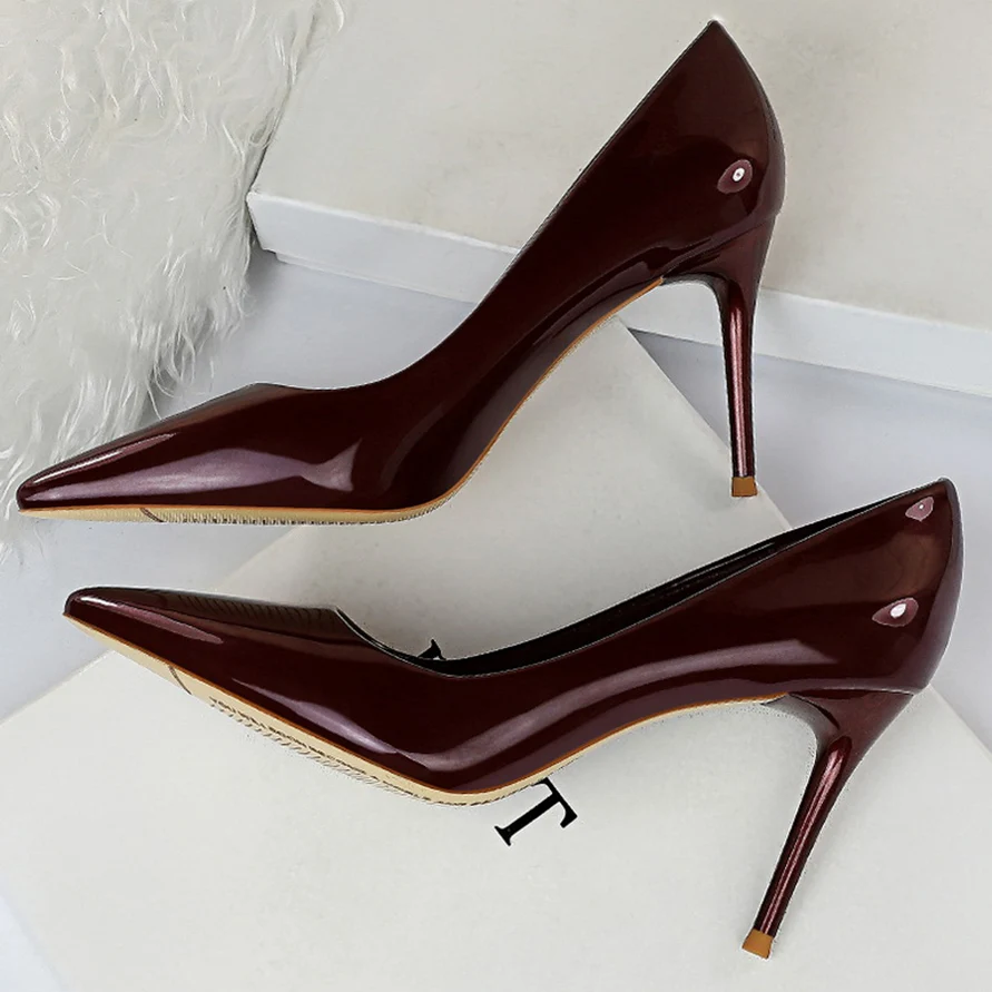 2020 Для женщин 8 5 см Свадебная обувь на высоком каблуке женские туфли лодочки