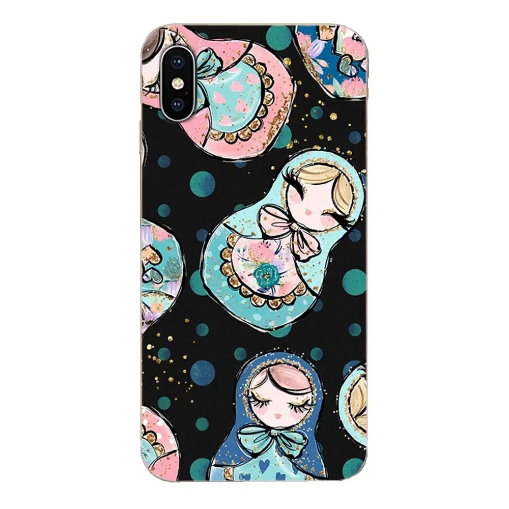 Painted Russian Matryoshka Dolls Lovely For Samsung Galaxy J1 J3 J4 J5 J6 J7 A10 A20 A20E A3 A40 A5 A50 A7 2016 2017 2018 | Мобильные