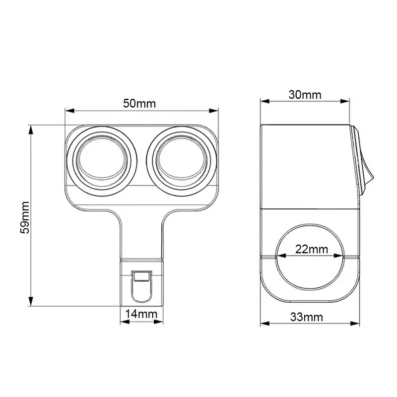 Universal Motorcycle Handlebar Flameout Switch Button 12V 7/8&quot 23mm(22mm) For Dual | Автомобили и мотоциклы
