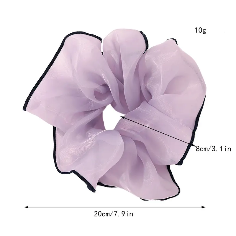 

Large Size Scrunchie Sweet Hair Ring Contrast Color Fashion Hair Ring Hair Accessories For Women Sweet Hair Rope Girls Headwear