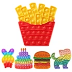 Мультяшный картофель фри пузырьковый фиджет сенсорный детский специальный Спиннер для сжимания антистресс игрушки для детей