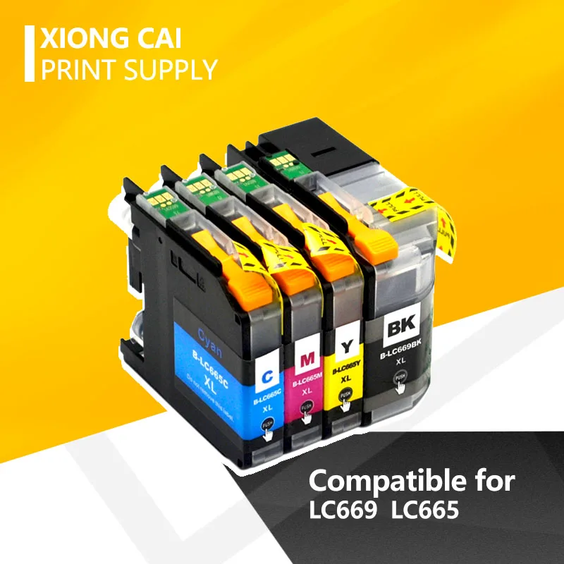 2020 новый совместимый с brother LC665XL LC669XL LC665 LC669 чернильный картридж для принтера MFC