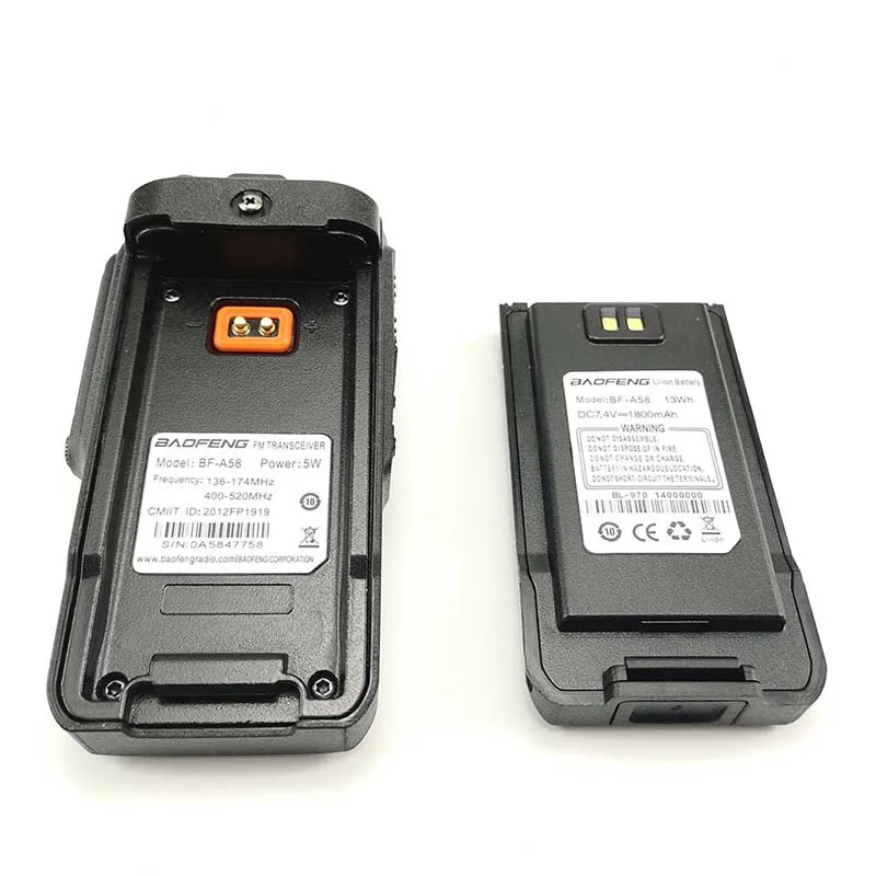 Портативная рация Baofeng BF-A58 Talkie IP67 Морская водонепроницаемая UHF VHF Двухдиапазонная