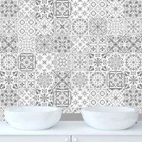 5pcsset retro strip tiles wall sticker bathroom kitchen tables decoration wallpaper peel stick glossy surface pvc art mural