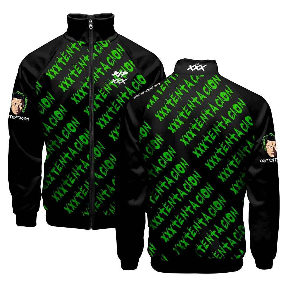 

Popular Rapper Xxxtentacion Rip 3D Premium Sportswear Standing Collar Zipper Unisex Long Sleeve Jacket Casual Street Wear