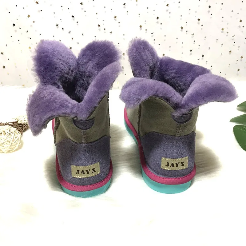 Женские зимние сапоги из натуральной овечьей кожи с натуральным мехом|Зимние