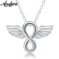 925 silver necklace angel wings love pendant necklace for woman wedding wedding gradual gift