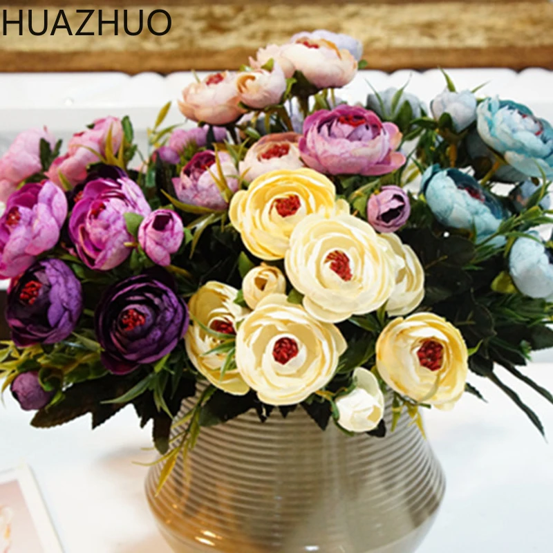 Европа Шелковый экран ткань 6 Вилка снег Камелия домашнего интерьера маленький