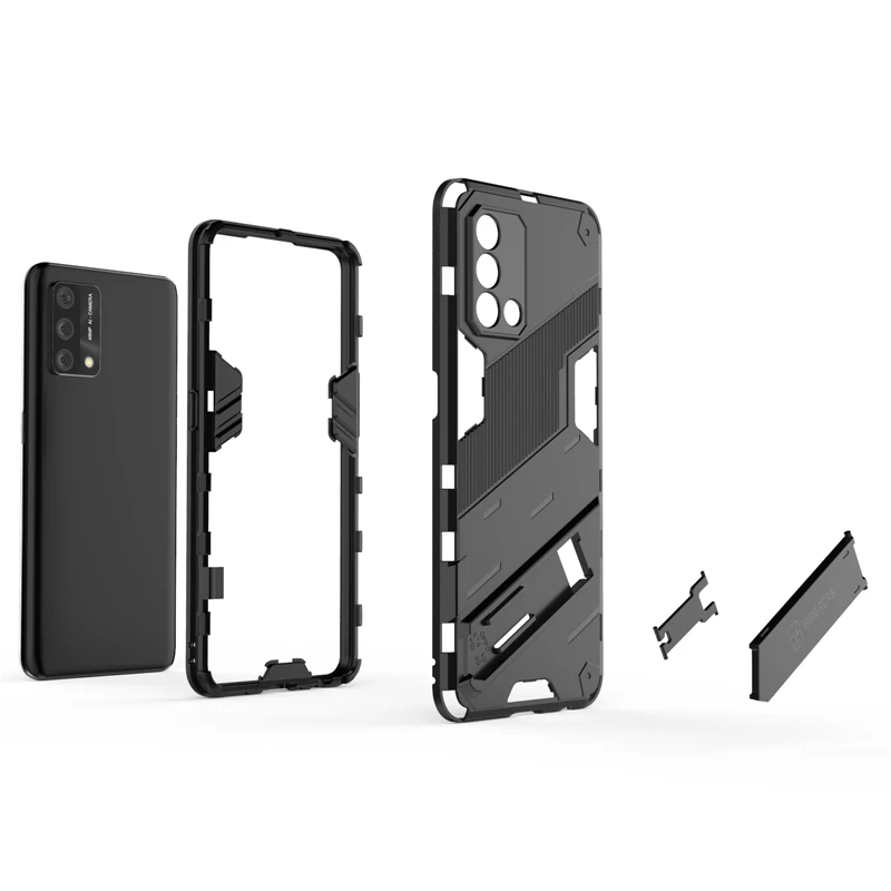 for oppo a74 case punk stlye phone holder camera protection armor anti knock case for oppo a74 cover for oppo a74 4g 6 43 inch free global shipping