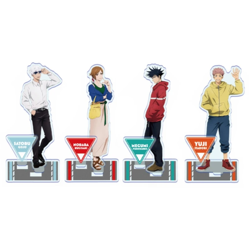 

4 Styles New 2021 Japan Anime 15CM Jujutsu Kaisen Acrylic Figure Stand Model Plate Desk Decor Cosplay Xmas Keychain
