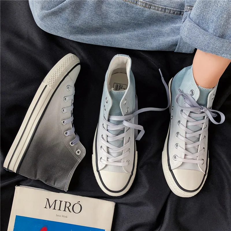 Кроссовки мужские классические с высоким берцем для скейтборда дышащая