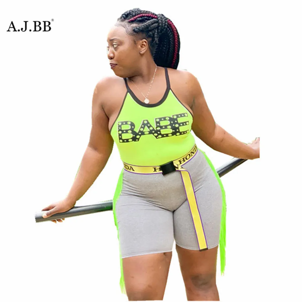 

Новинка, модный спортивный комплект из двух предметов с буквенным принтом, летний Повседневный жилет с U-образным вырезом без рукавов и шорт...