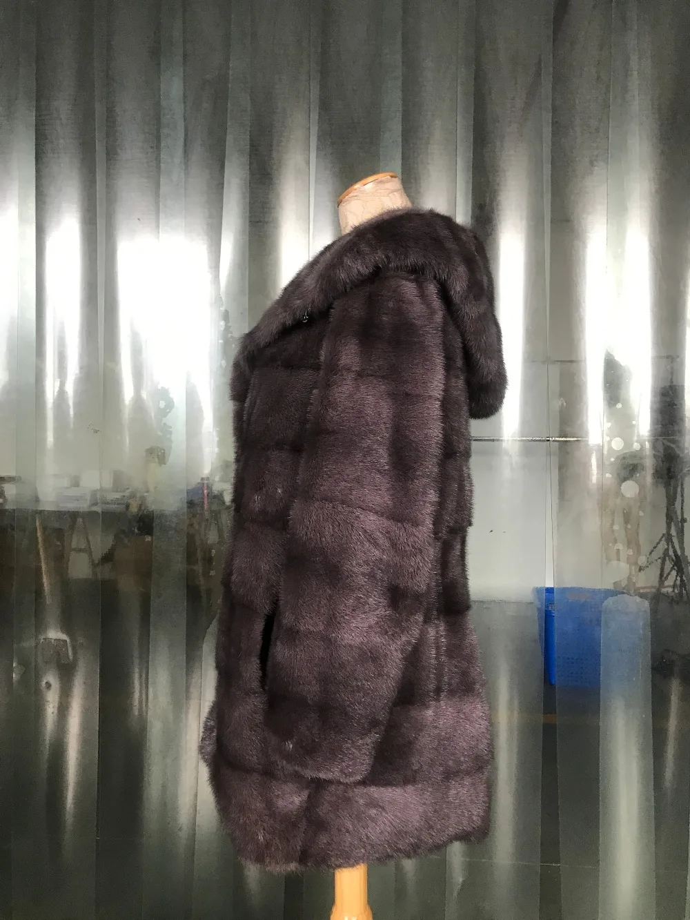 Tatyana furclub шуба Роскошная настоящая норковая шуба женская Толстая теплая куртка с большим меховым капюшоном женская зимняя норковая шуба