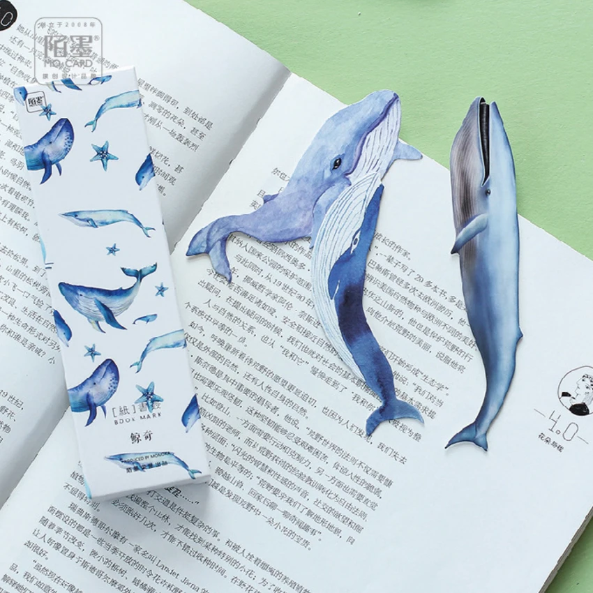 30 шт./кор. с милыми китами Бумага креативная Закладка канцелярские книги Знаки