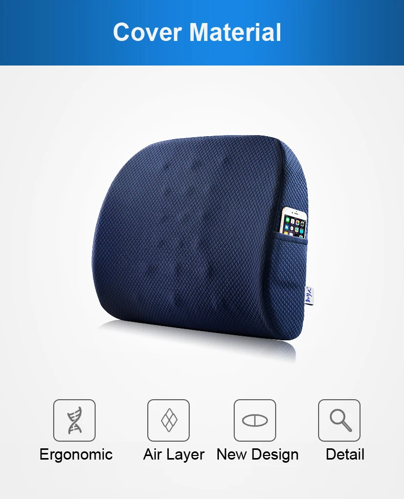 PurenLatex Memory Foam поясная подушка поясничная Подушка позвоночник ортопедическое автомобильное сиденье офисный диван стул ЗАДНИЕ подушки позвоночник защита