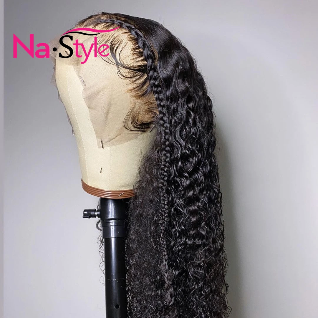 Full Lace Human Hair Wigs Glueless 360 Frontal Wig 28 Inch 150% Brazilian Curly For Woman | Шиньоны и парики