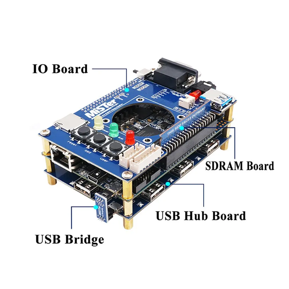 

Manual Welding Mister USB Hub V2.1 Board For Mister FPGA 7 USB Ports IO Board For Terasic DE10-Nano Accessories