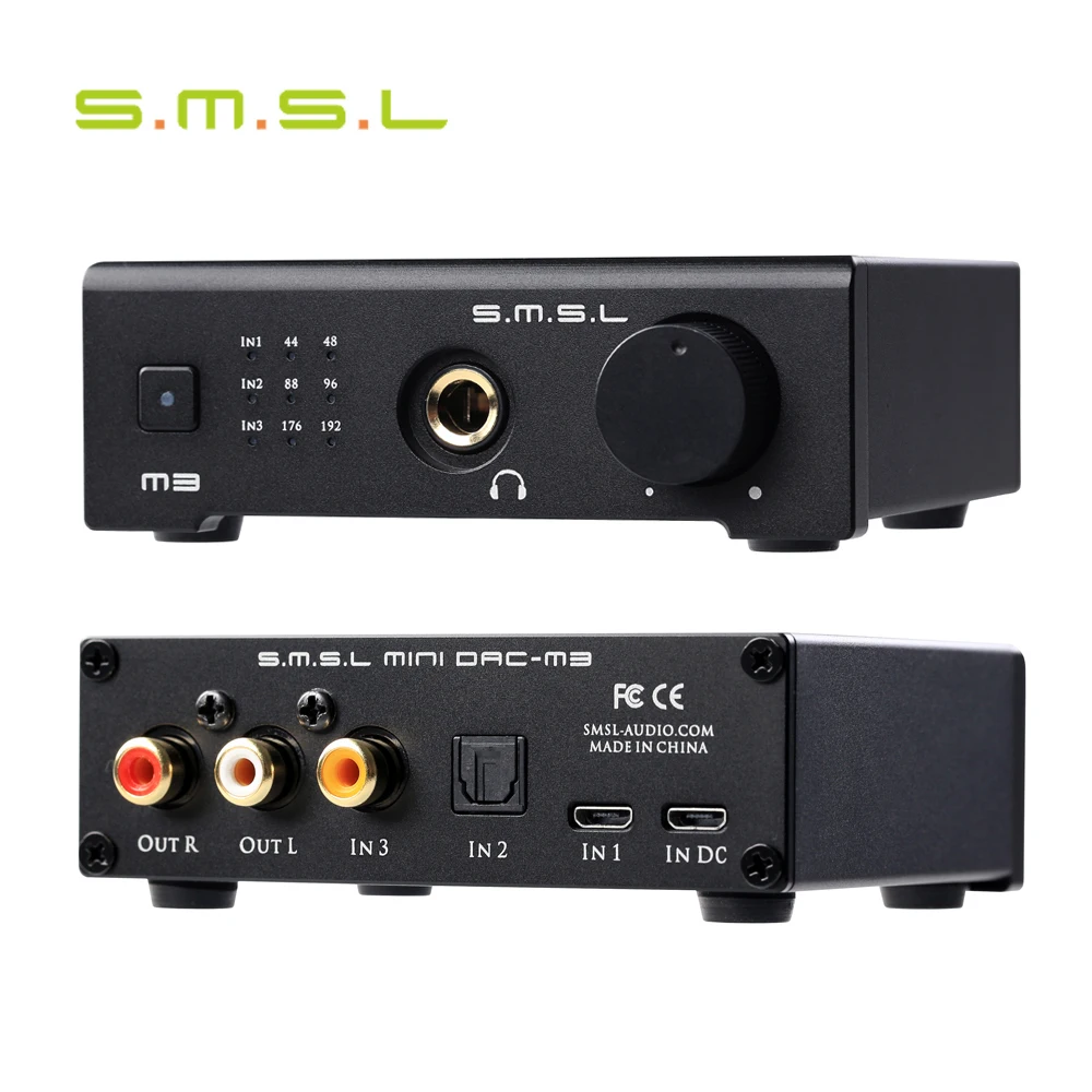SMSL M3 HiFi усилитель для наушников USB DAC AMP Многофункциональный оптический