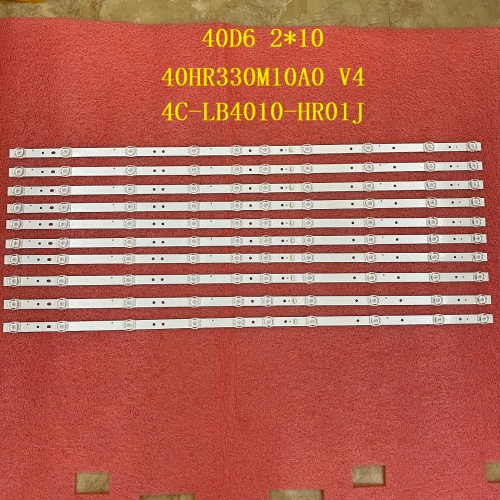 10 pcs/lot LED backlight Strip for TCL 40S6500FS 40S6500 40F6F 40L2F 40D6 10X2 40HR330M10A0 V4 4C-LB4010-HR01J