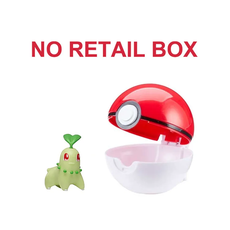 Anime Squirtle Pikachus Piplup Mimikyu Chikorita Eevee Charmander Cilp n Go Pokeball Pokemons Action Figure Dolls Toys Kids Gift | Игрушки и