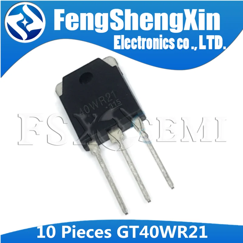 

10pcs GT40WR21 TO-3P 40WR21 TO3P IGBT 1800V 40A Discrete IGBTs Silicon N-Channel IGBT
