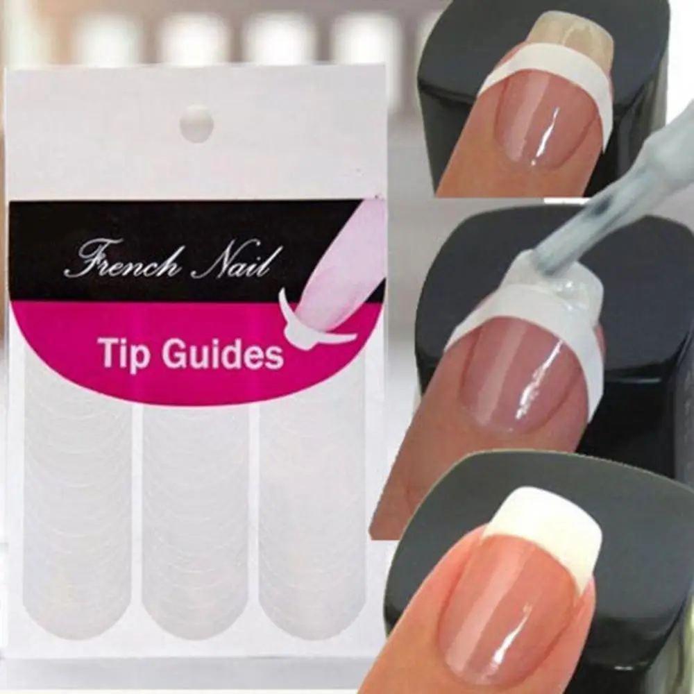 

240pcs Nails Sticker Stencil Tips Guide French Manicure Nail Art Decals Form Fringe DIY Sencil 3D Styling Beauty Tools