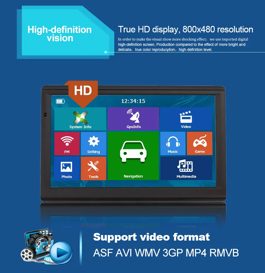 733N Катарина " HD 8G 256MB емкостный автомобильный gps-навигатор FM Bluetooth AVIN последняя Европа карта грузовик gps навигаторы