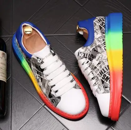 Новинка 2020 роскошные дизайнерские мужские уличные разноцветные граффити