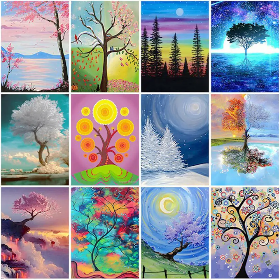 

5D Diamant painting Schilderen Kit Verf withered tree Volledige Vierkante & Ronde Diamant Borduurwerk Kruissteek Diamant mozaïek