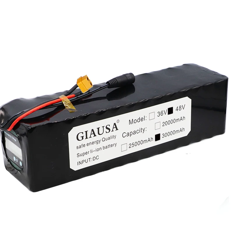 Комплект литий ионных аккумуляторов GIAUSA 48 в 30 Ач 13S4P 18650 для электровелосипеда