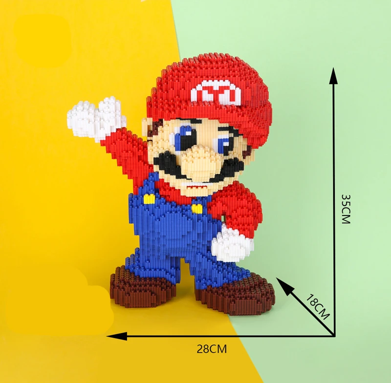 DUZ 8642 игра Супер Марио большая красная фигурка 3D модель 8498 шт DIY Мини Строительные