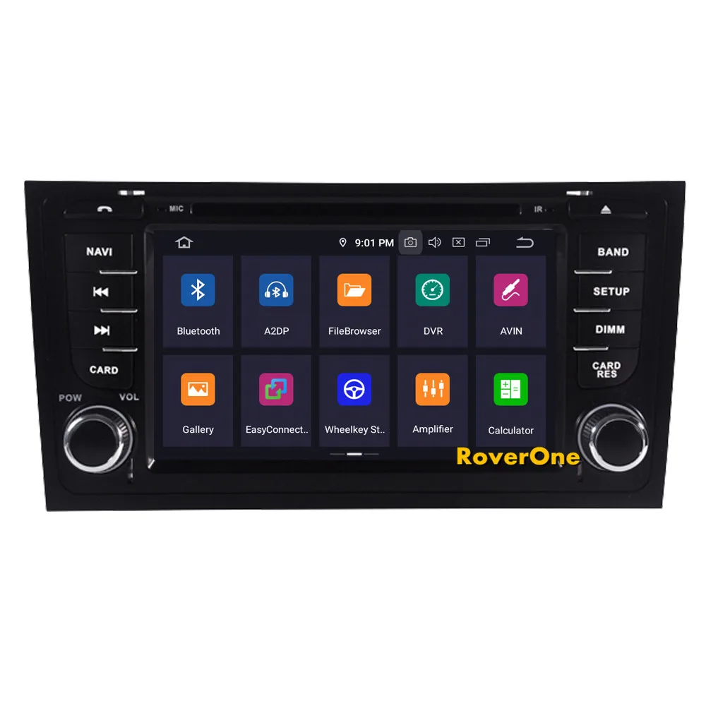 RoverOne Android 9,0 Автомобильная Мультимедийная система для Audi A6 C5 S6 RS6 Радио Стерео DVD gps навигация медиа музыкальный плеер PhoneLink