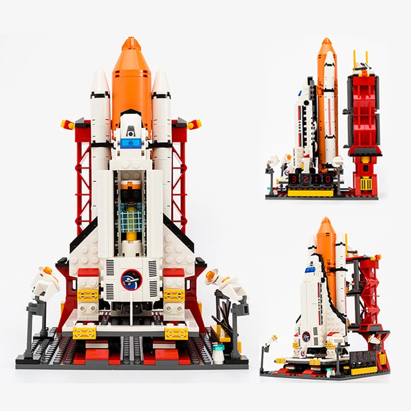 679 шт. город Spaceport космический челнок запуска центр Строительный Блок Самолет