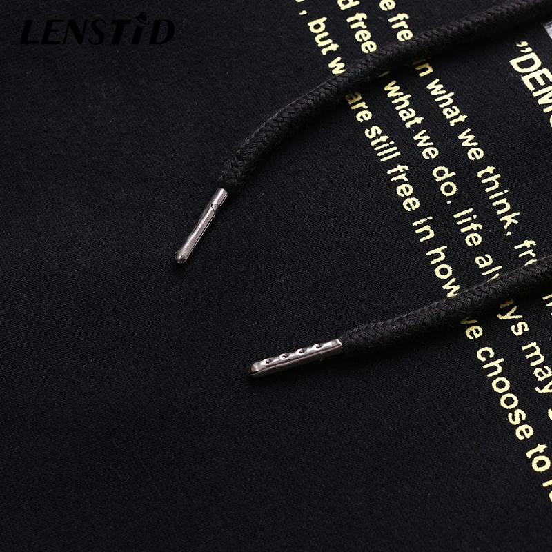 LENSTID Freedom democry толстовки с принтом для мужчин коллекция 2019 года уличная Толстовка